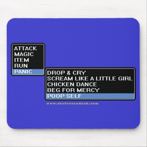 8 Bit RPG Battle Menu Mouse Pad