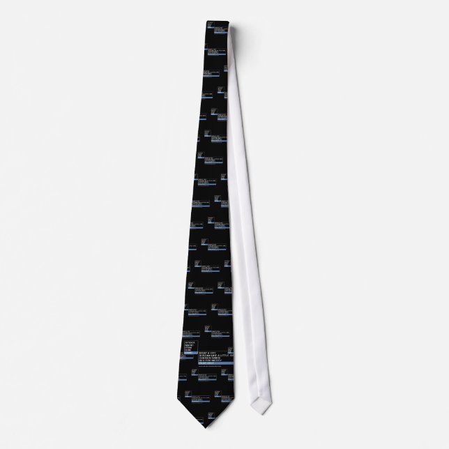 8 Bit RPG Battle Menu Neck Tie (Front)