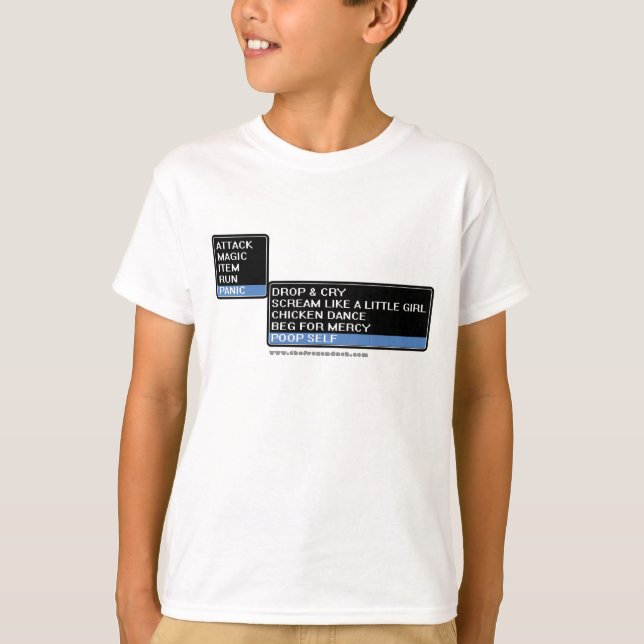 8 Bit RPG Battle Menu T-Shirt (Front)