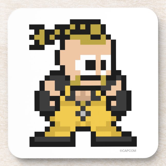 8-Bit Rufus Beverage Coaster (Front)