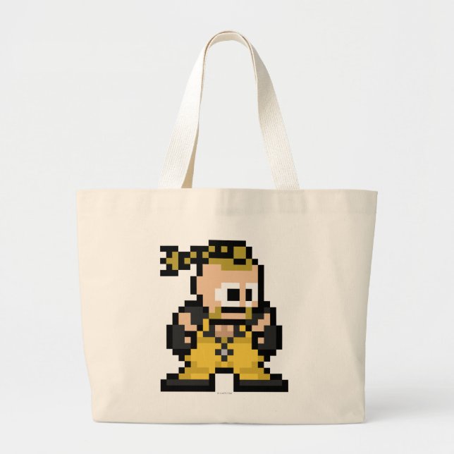 8-Bit Rufus Large Tote Bag (Front)