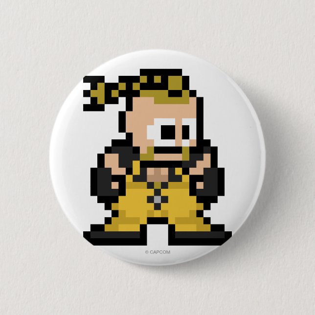 8-Bit Rufus Pinback Button (Front)