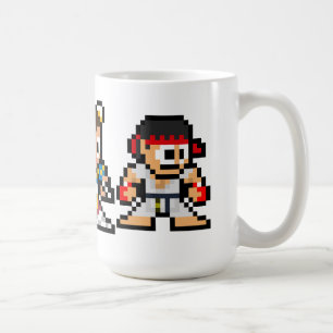 8-Bit Ryu Chun-Li Ken Coffee Mug