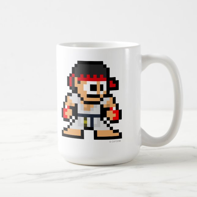 8-Bit Ryu Coffee Mug (Right)