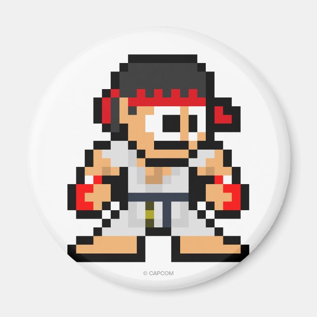 8-Bit Ryu Magnet (Front)