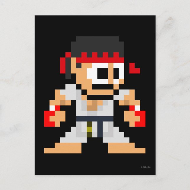 8-Bit Ryu Postcard (Front)