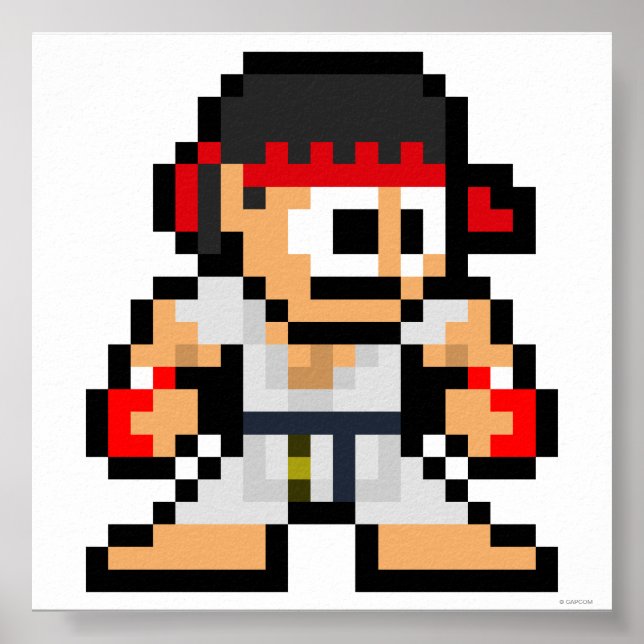 8-Bit Ryu Poster (Front)