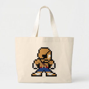 8-Bit Sagat Large Tote Bag
