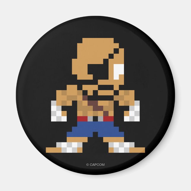 8-Bit Sagat Magnet (Front)