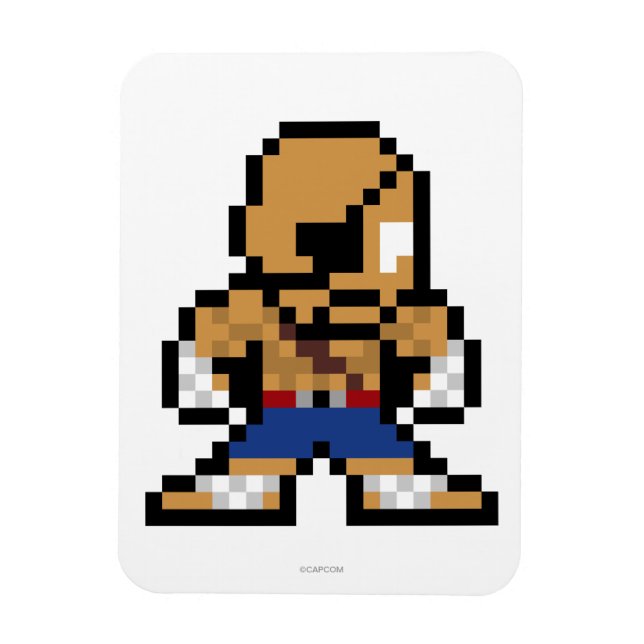 8-Bit Sagat Magnet (Vertical)