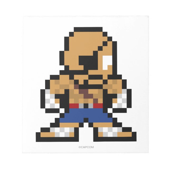 8-Bit Sagat Notepad (Front)