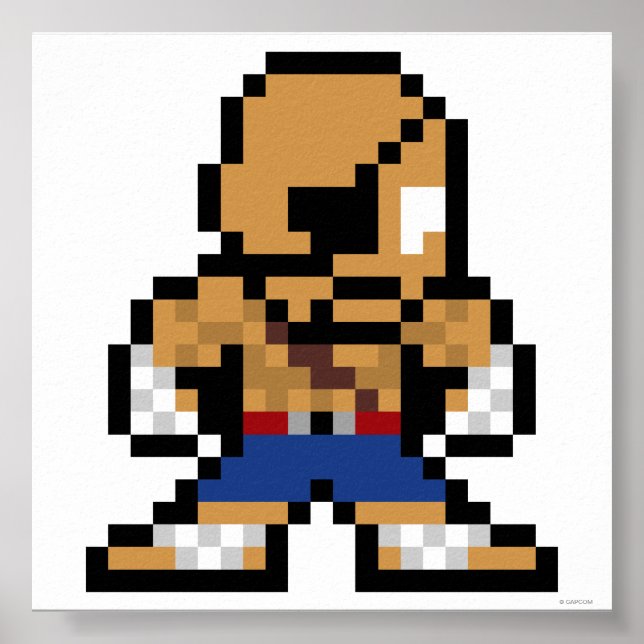 8-Bit Sagat Poster (Front)