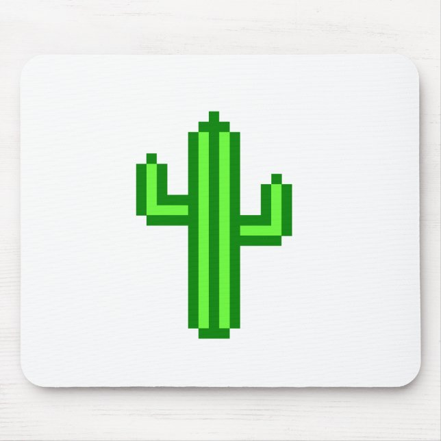 8-bit Saguaro Cactus Mouse Pad (Front)