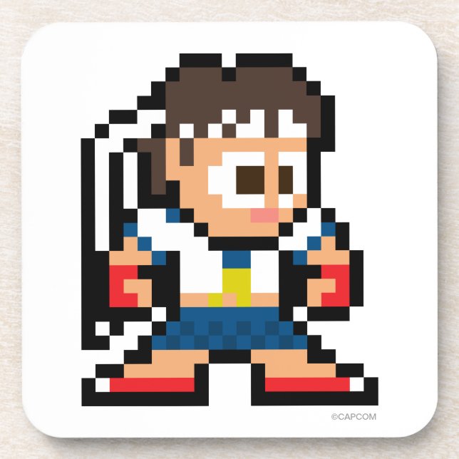 8-Bit Sakura Beverage Coaster (Front)