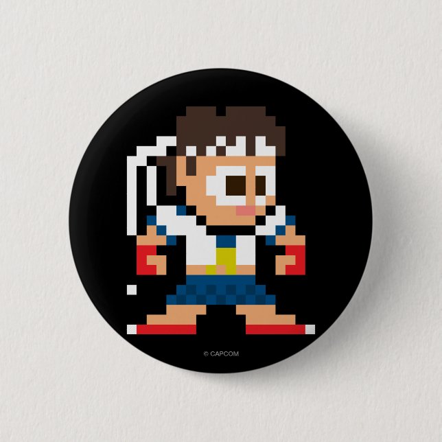 8-Bit Sakura Button (Front)