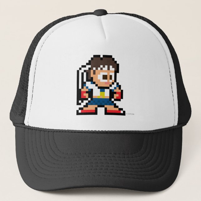 8-Bit Sakura Trucker Hat (Front)