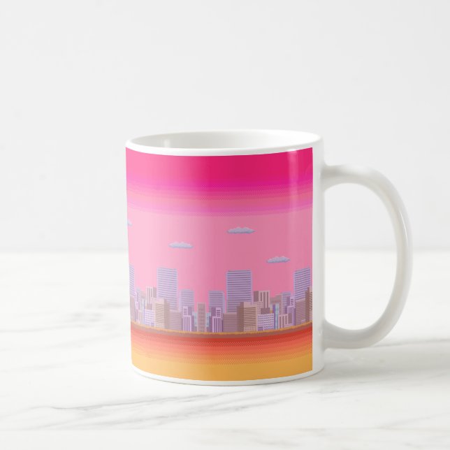 8-bit Skyline Coffee Mug (Right)
