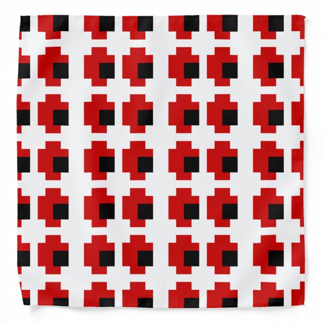 8 Bit Spooky Red Eyes Bandana (Front)