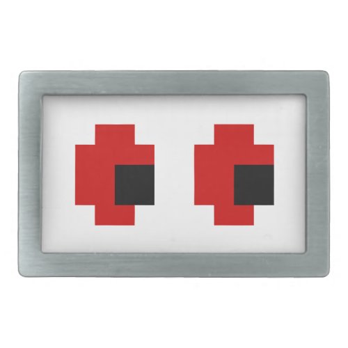 8 Bit Spooky Red Eyes Belt Buckle