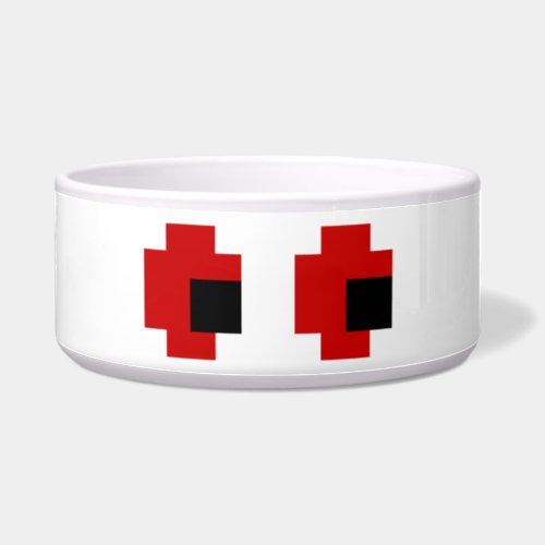 8 Bit Spooky Red Eyes Bowl