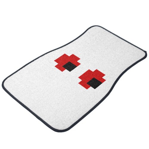 8 Bit Spooky Red Eyes Car Mat