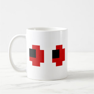 8 Bit Spooky Red Eyes Coffee Mug