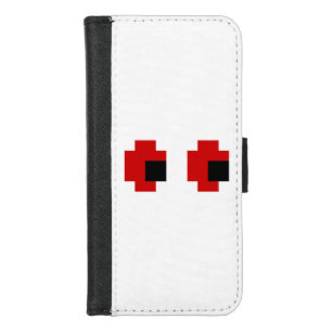 8 Bit Spooky Red Eyes iPhone 8/7 Wallet Case