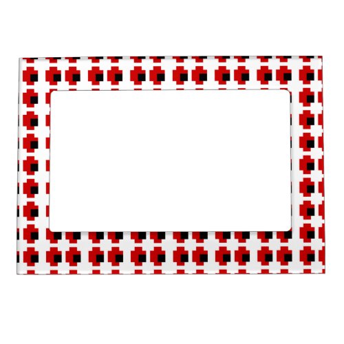 8 Bit Spooky Red Eyes Magnetic Picture Frame