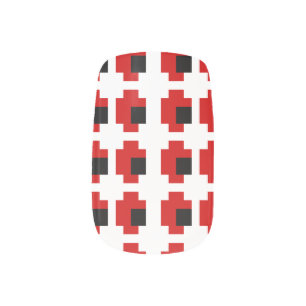 8 Bit Spooky Red Eyes Minx Nail Wraps