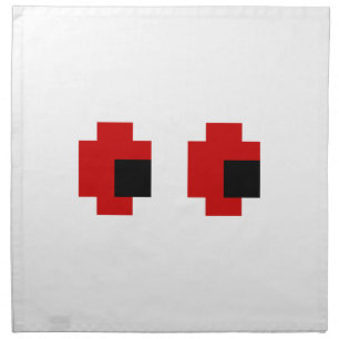 8 Bit Spooky Red Eyes Napkin
