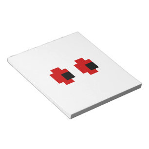 8 Bit Spooky Red Eyes Notepad
