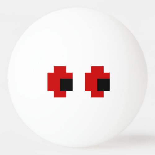 8 Bit Spooky Red Eyes Ping_Pong Ball