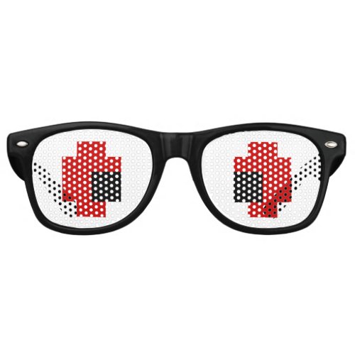 8 Bit Spooky Red Eyes Retro Sunglasses