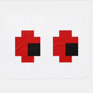 8 Bit Spooky Red Eyes Swaddle Blanket