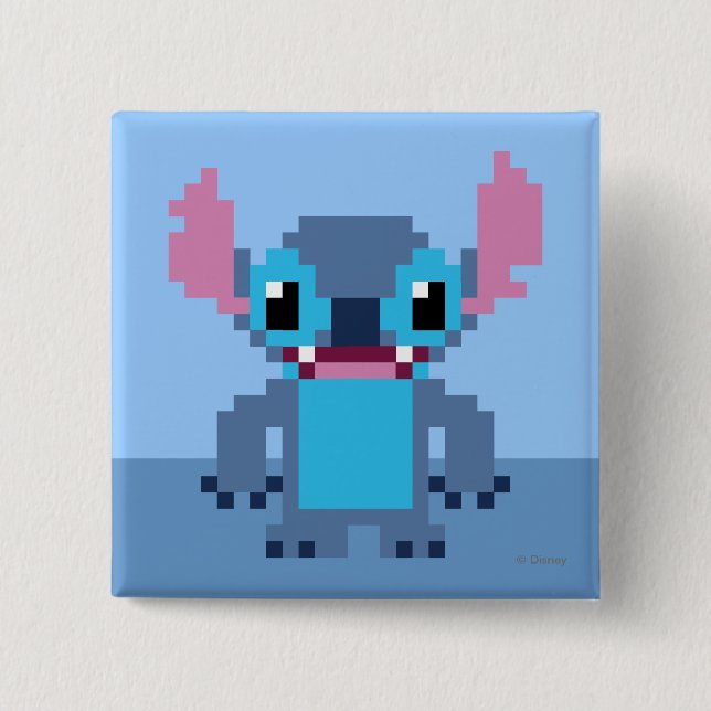 8-Bit Stitch Pinback Button (Front)