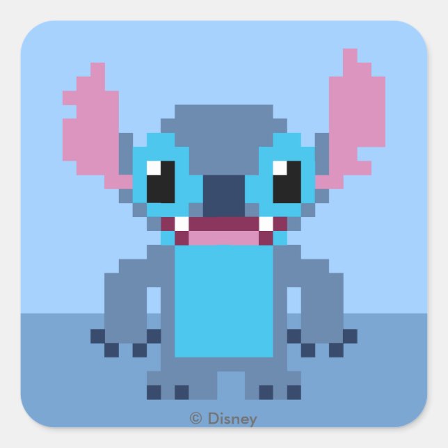 8-Bit Stitch Square Sticker (Front)