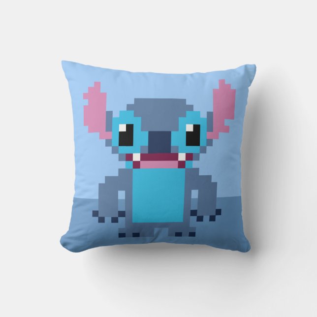 8-Bit Stitch Throw Pillow (Front)