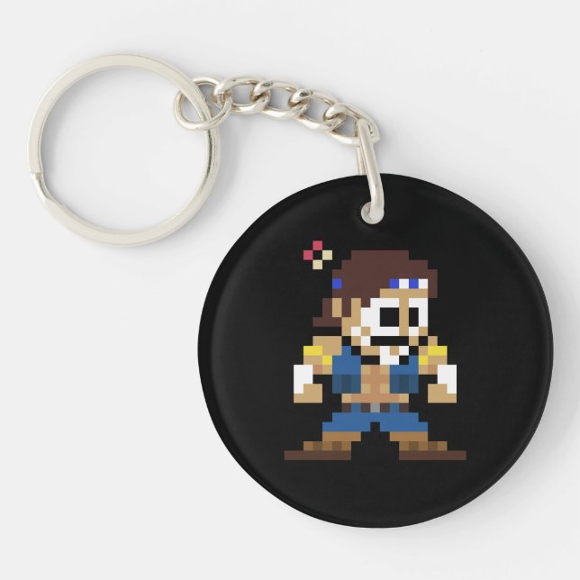 8-Bit T. Hawk Keychain (Front)