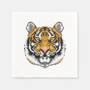 8 Bit Tiger Napkins