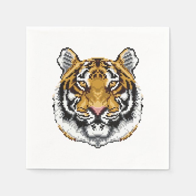 8 Bit Tiger Napkins (Front)