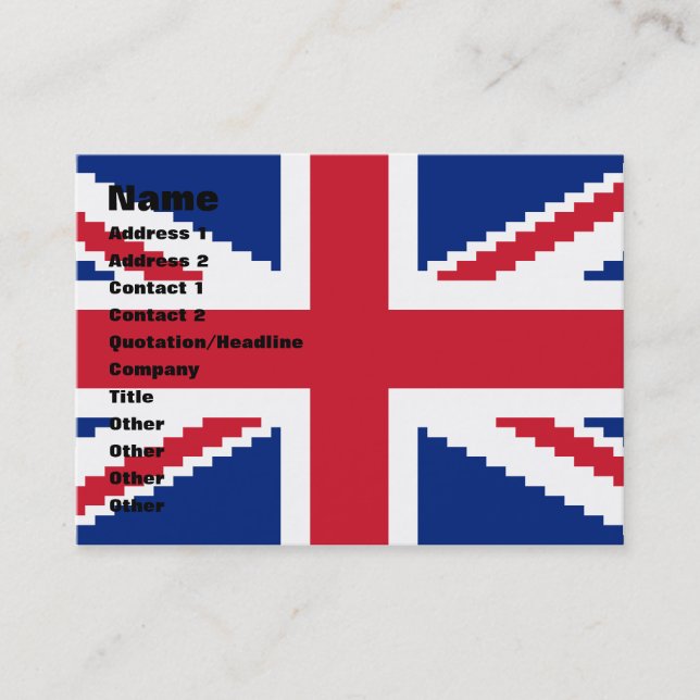 8 Bit Union Pixel Jack Business Card (Front)