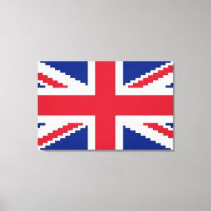 8 Bit Union Pixel Jack Canvas Print
