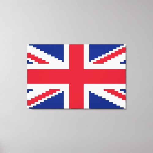 8 Bit Union Pixel Jack Canvas Print