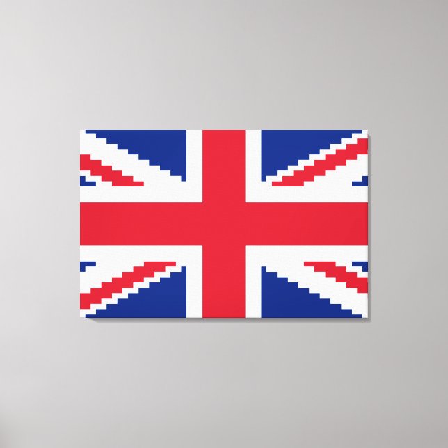 8 Bit Union Pixel Jack Canvas Print (Front)