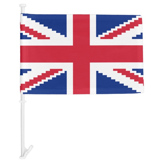 8 Bit Union Pixel Jack Car Flag (Front)