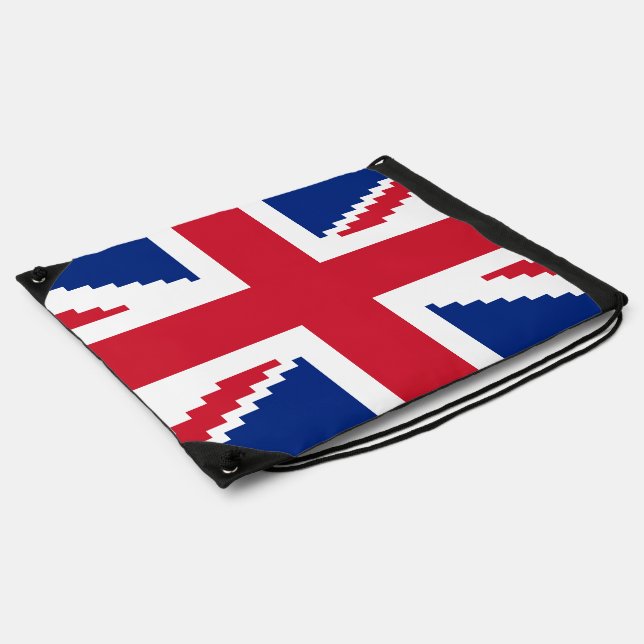 8 Bit Union Pixel Jack Drawstring Bag (Side)