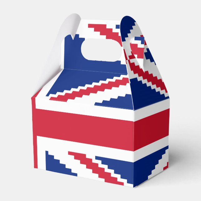8 Bit Union Pixel Jack Favor Boxes (Front Side)