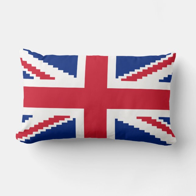 8 Bit Union Pixel Jack Lumbar Pillow (Front)