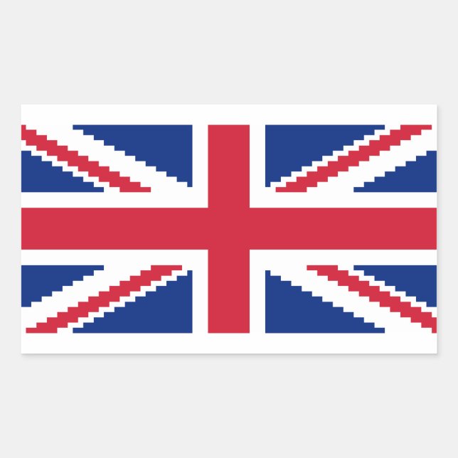 8 Bit Union Pixel Jack Rectangular Sticker (Front)