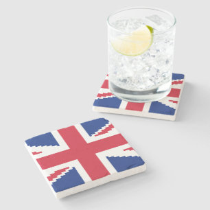8 Bit Union Pixel Jack Stone Coaster